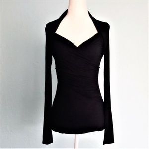 Anthropologie faux wrap sweetheart top